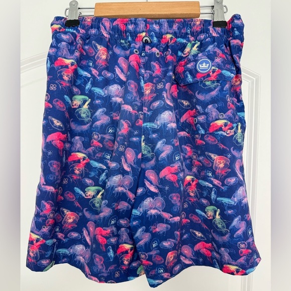 Peter Millar Boy's Moon Jellies Drawstring Swim Trunks, Size XL - Picture 3 of 4